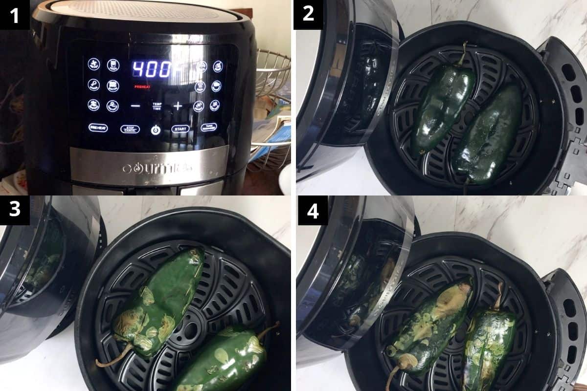 roasting peppers in air fryer at 400F temp