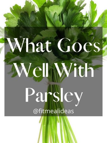 Parsley click with the text "what goes well with parsley".