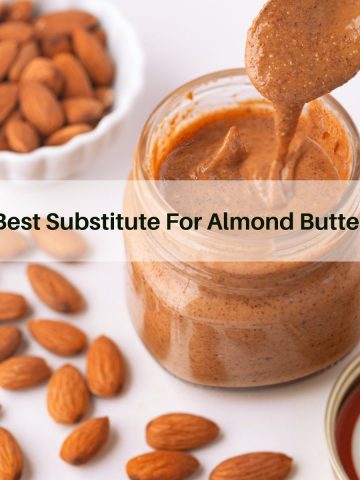 almond butter image with the text "best substitutes for almond butter".
