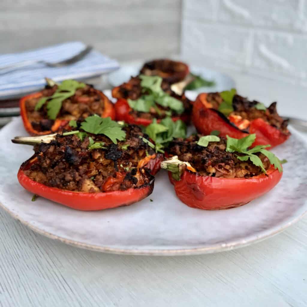 Vegetarian Stuffed Peppers With Tofu & Mushrooms Fit Meal Ideas